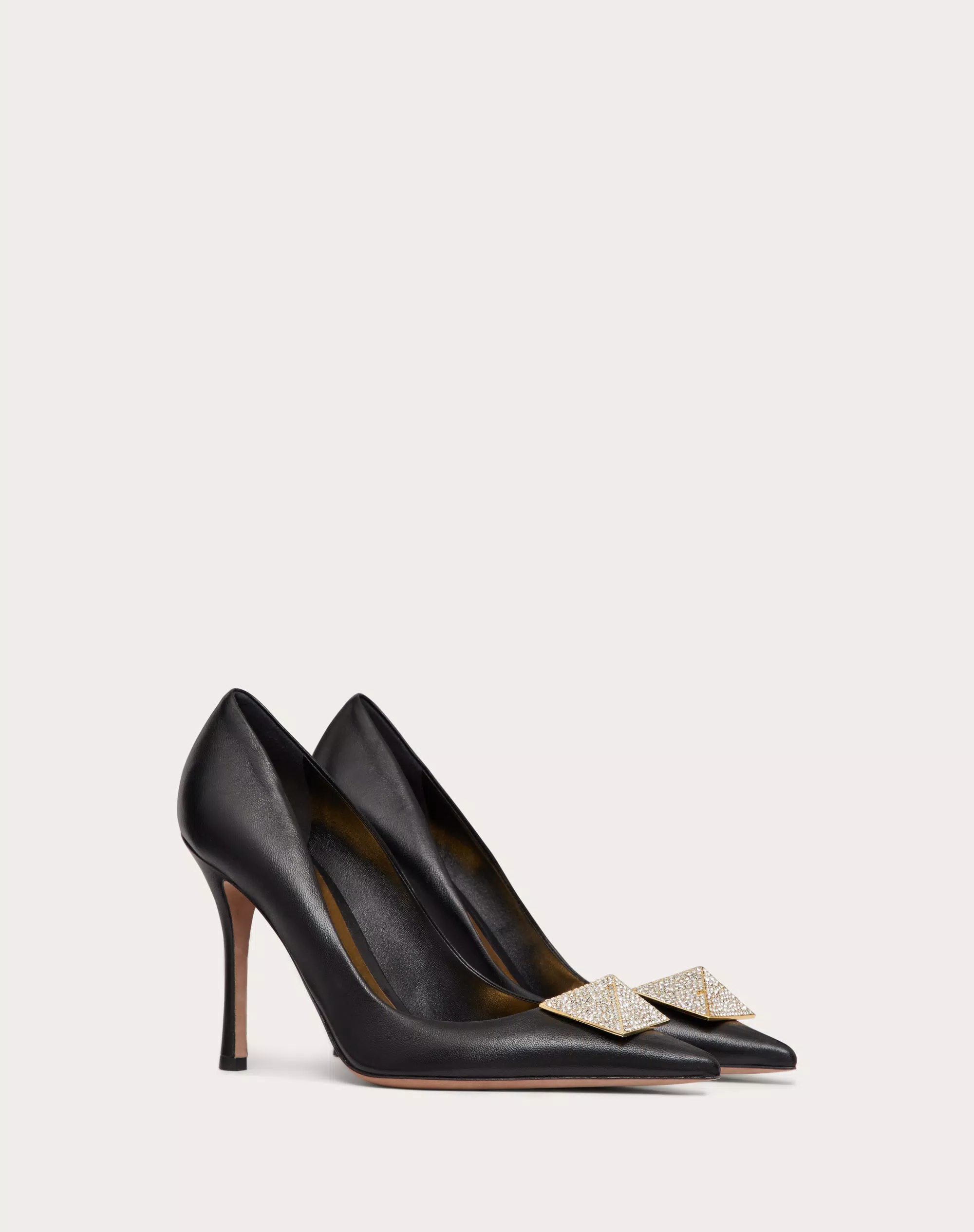 VALENTINO GARAVANI ONE STUD PUMP WITH CRYSTALS 100MM